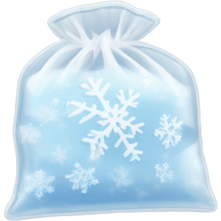 Snow in zip bag emoji