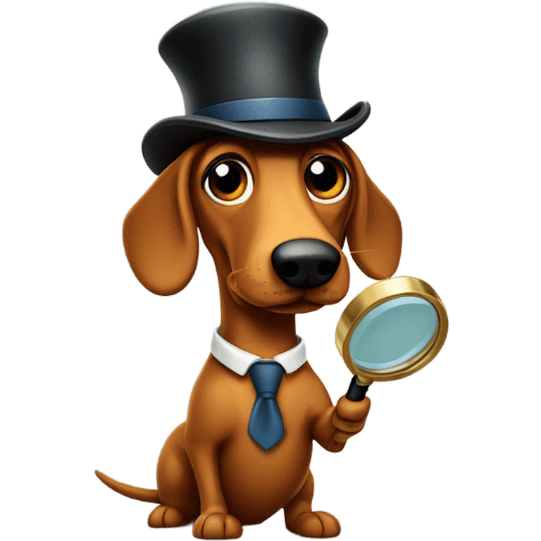 Wiener dog detective  emoji