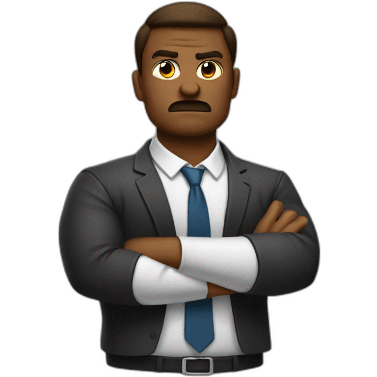 HR-manager crossed arms angry emoji