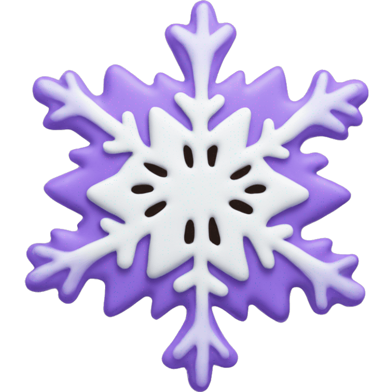 Lilac snowflake cookie  emoji