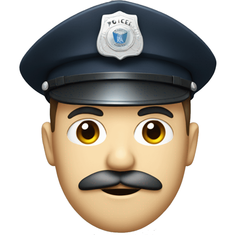 Police man head with mustache emoji