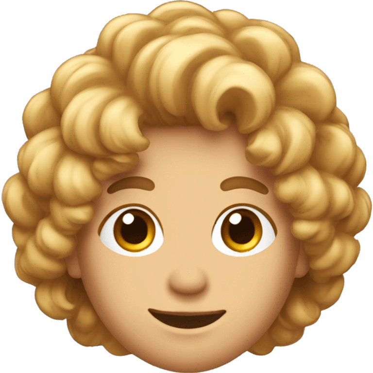 Garçon cheveux bouclés dégradé emoji