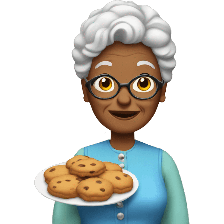 grandma with cookies emoji