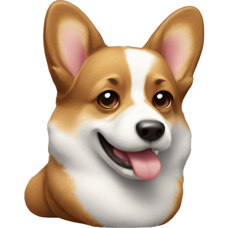 Corgi with a rectangle half chocolate which has pistachios inside emoji