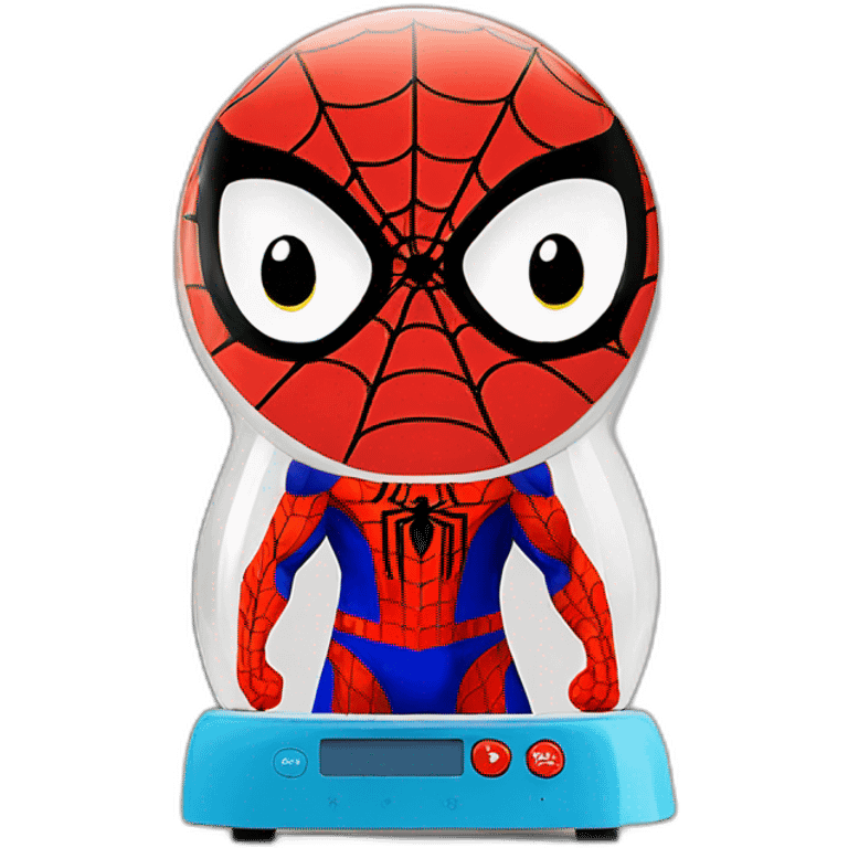 Funny spiderman modern alarm clock for kids emoji