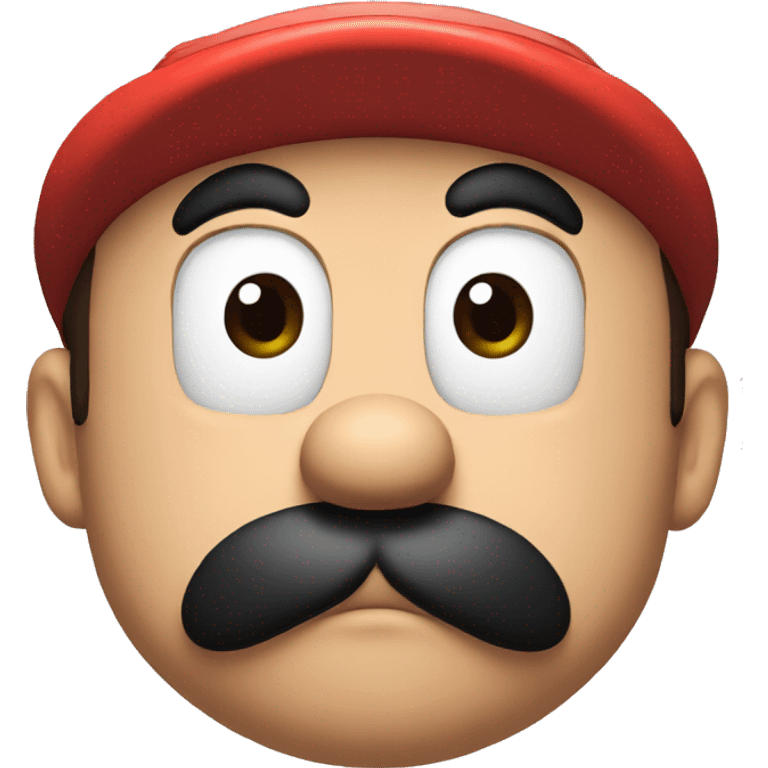  sad mario face red emoji