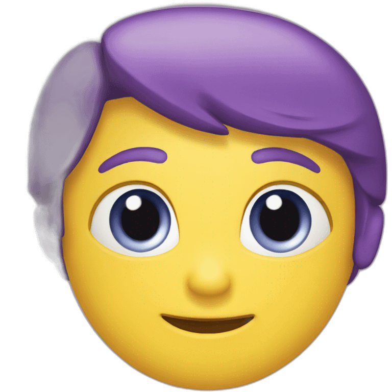 Cœur jaune violet emoji