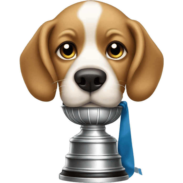 Dog holding a Stanley cup emoji