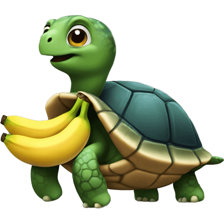 turtle with banana emoji