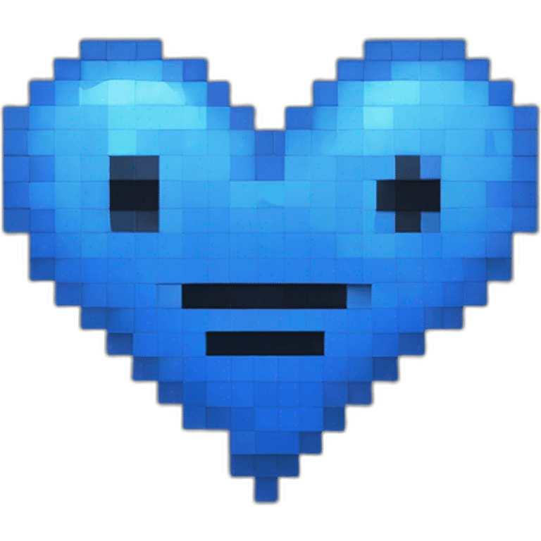 blue pixel heart emoji