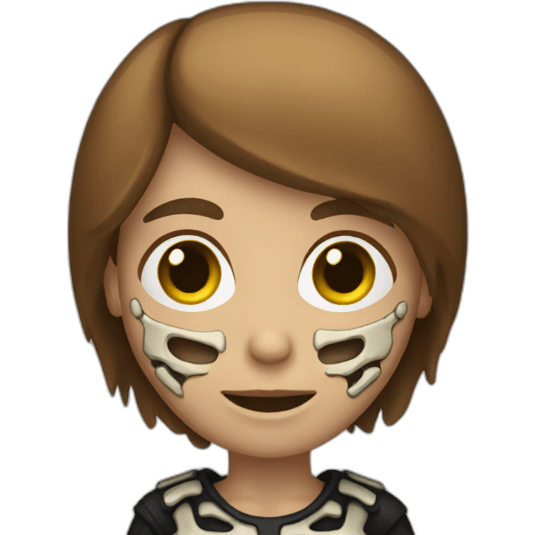 brown-haired-skeleton emoji