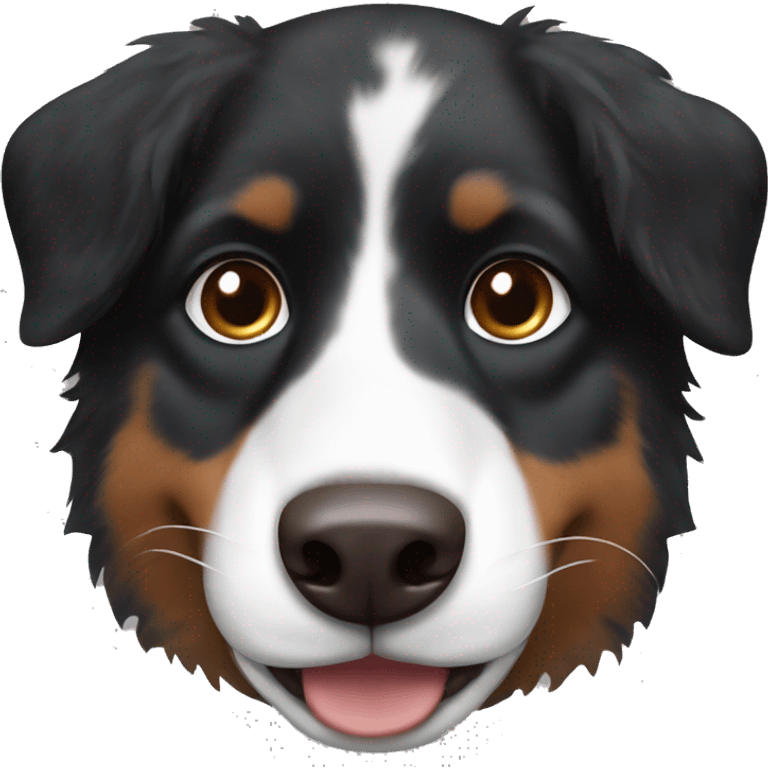 Small black australian shepherd dog with brown muzzle emoji