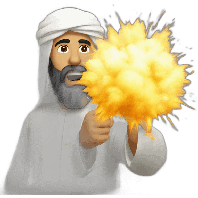 Islamic man explosion emoji