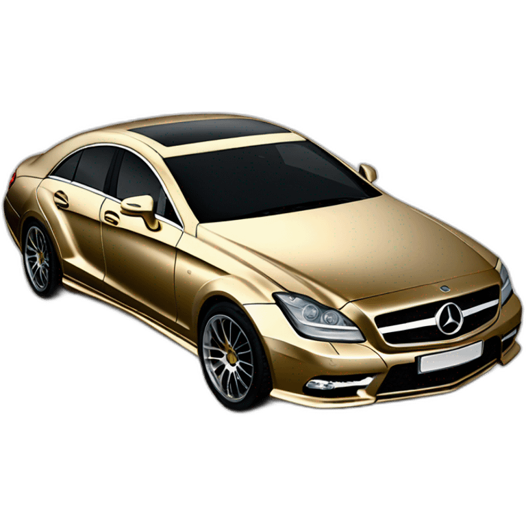 Mercedes CLS w219 gold on dinamic emoji