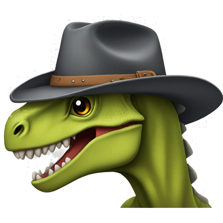 Dinosaur wearing a cowboy hat  emoji