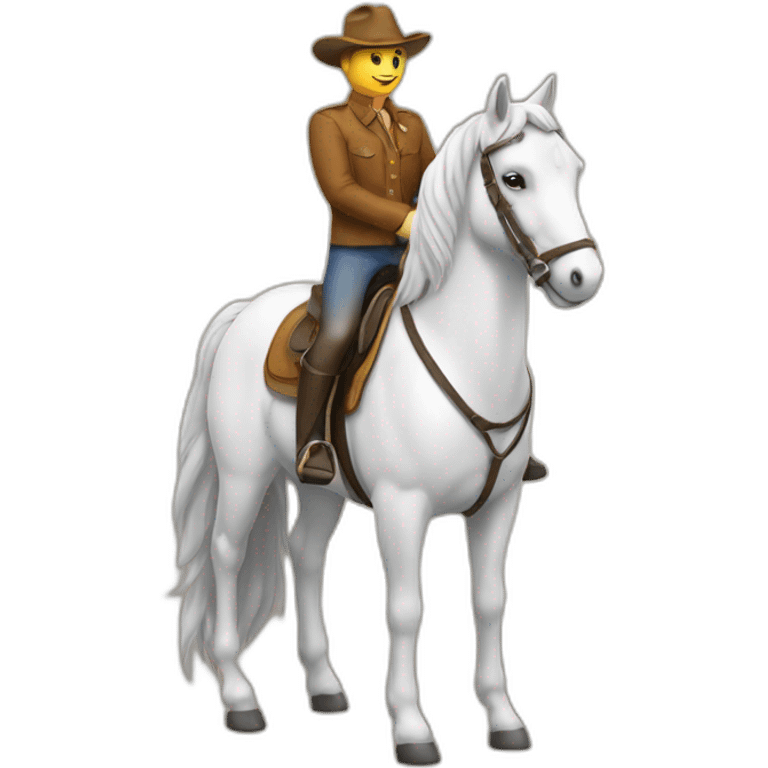 Un chat sur un cheval emoji