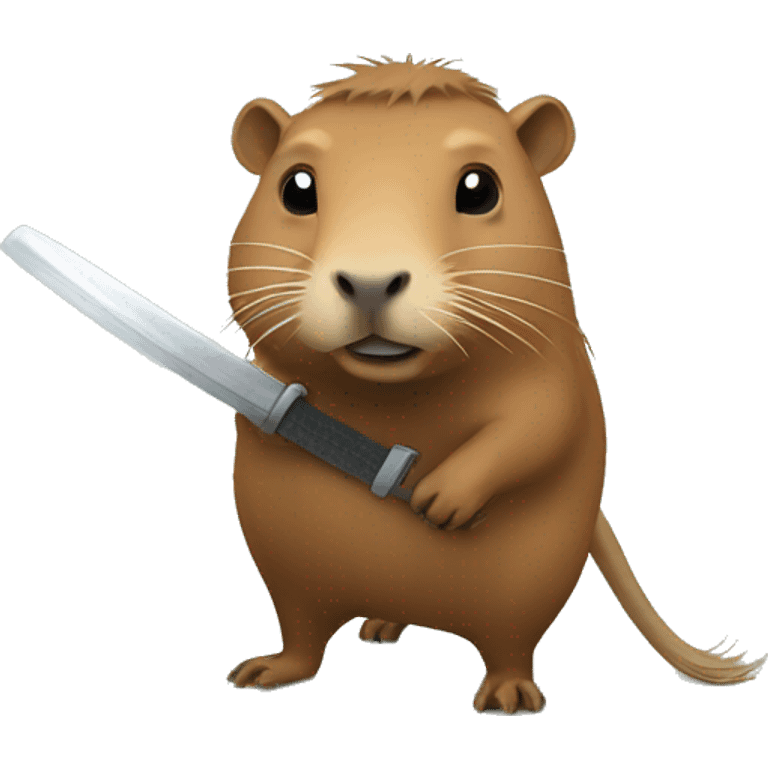 Capybara with blade emoji