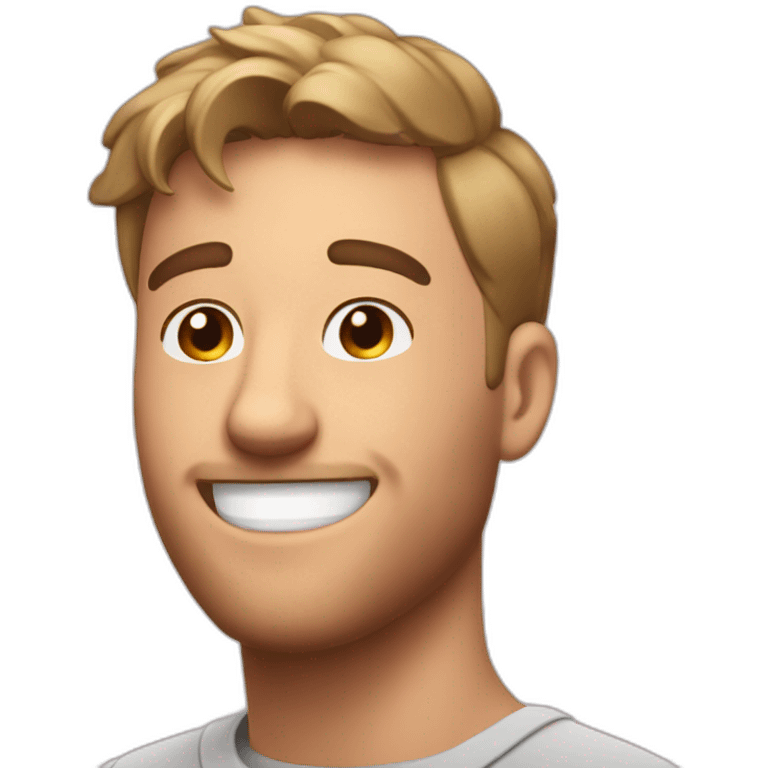 smiling man with short hair mr beast emoji