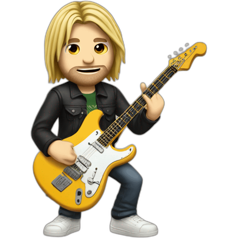 Kurt Cobain playing guitar emoji