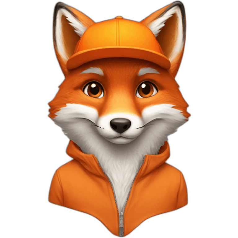 fox with an orange cap emoji