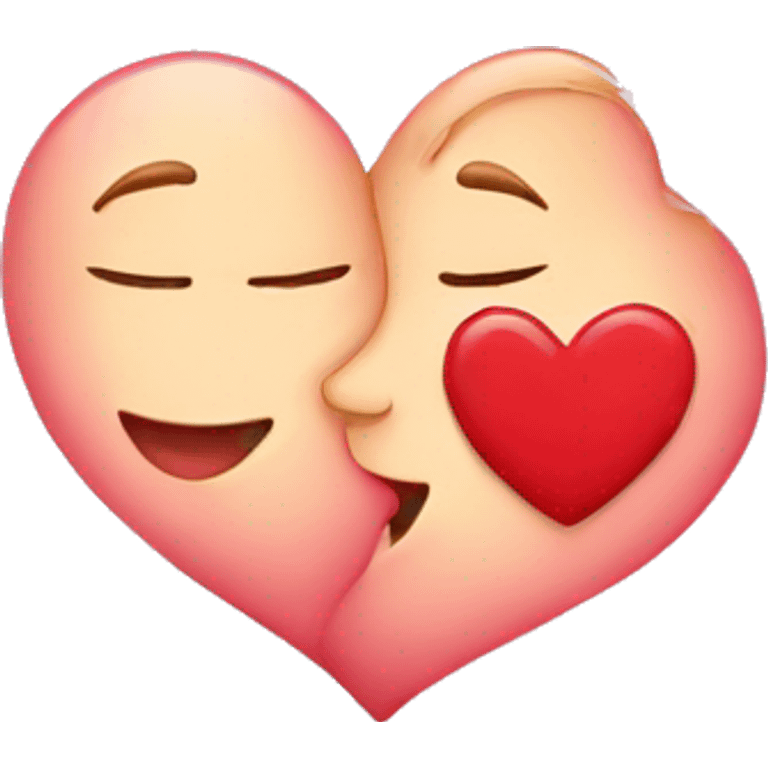 Cute hearts with girl kiss emoji