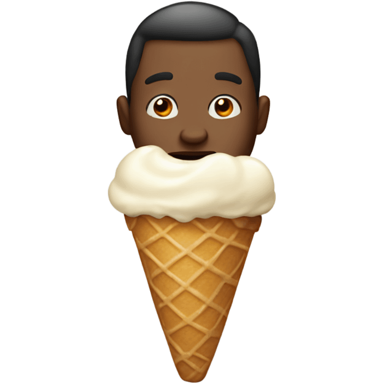 A guy said ice cream good emoji