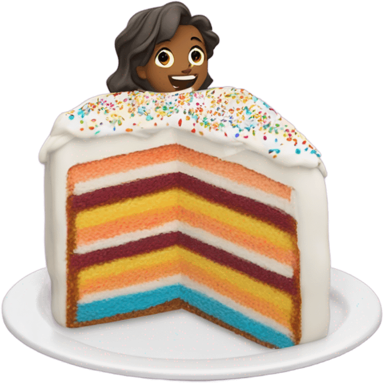 F eating cake emoji