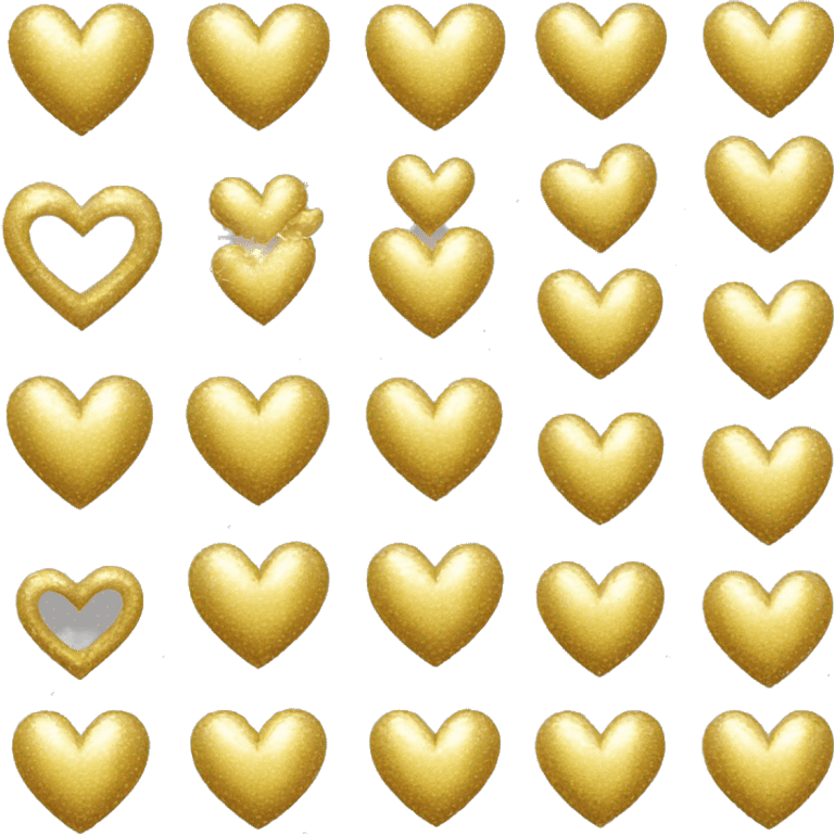 gold sparkling heart emoji