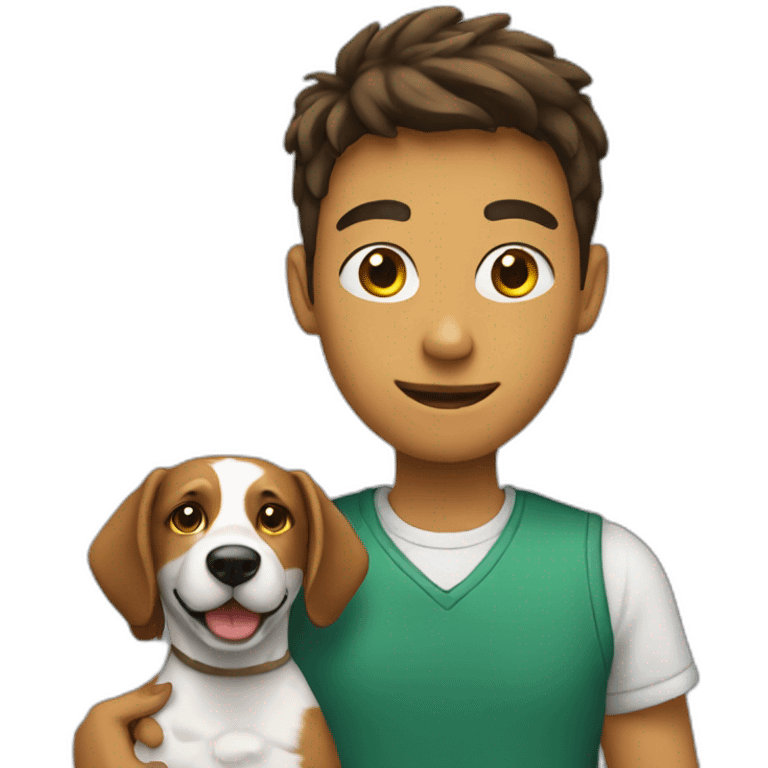 student with a dog emoji