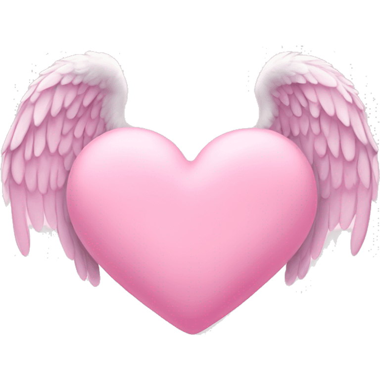 pink pastel heart with angel wings emoji