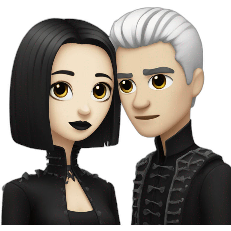 goth couple emoji