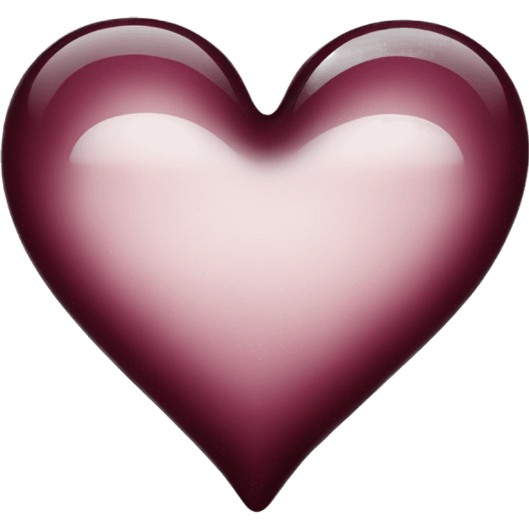 Burgundy glass heart emoji