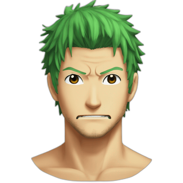 Zoro One piece cheuveux vers emoji