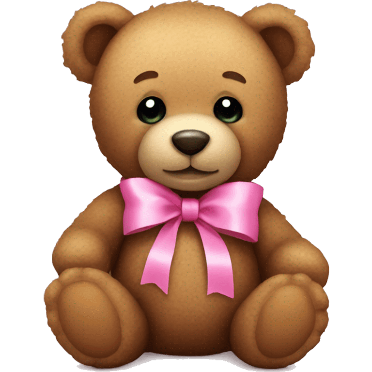 teddy bear with a pink ribbon emoji