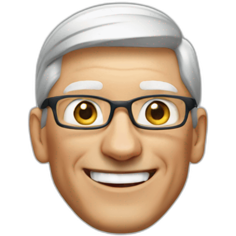 Tim Cook happy emoji