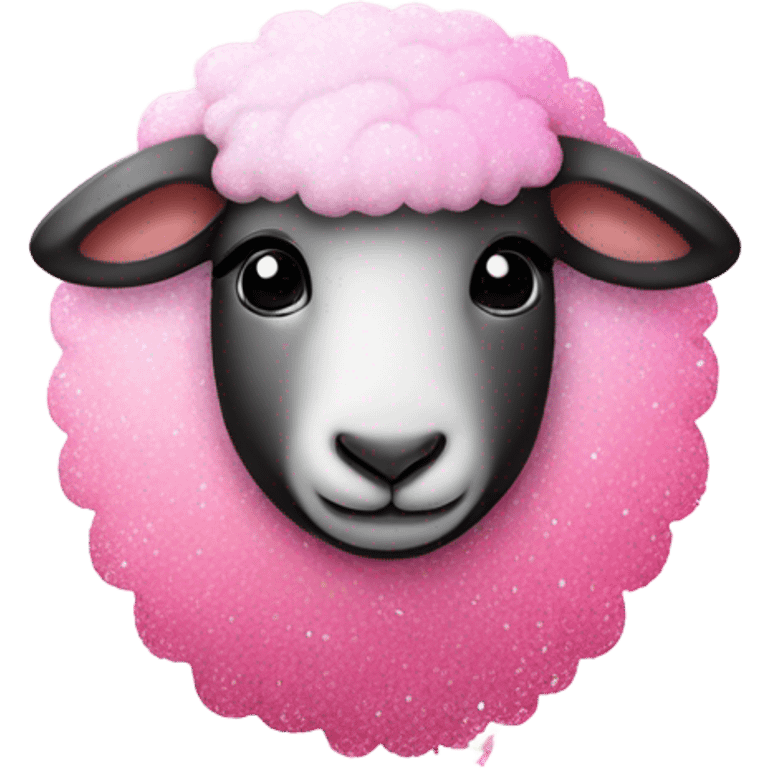 Pink ombre sheep with glitter  emoji