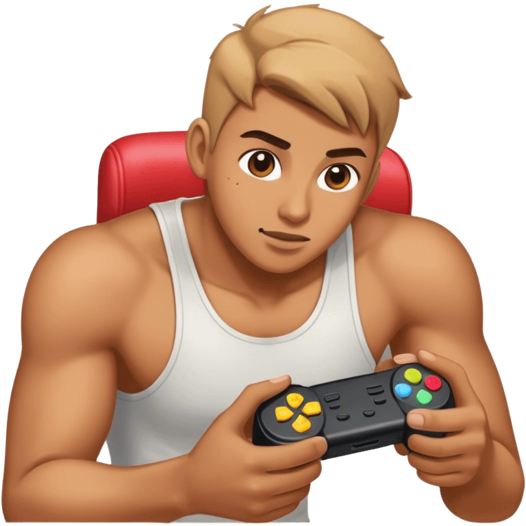 Gamer playing video games emoji