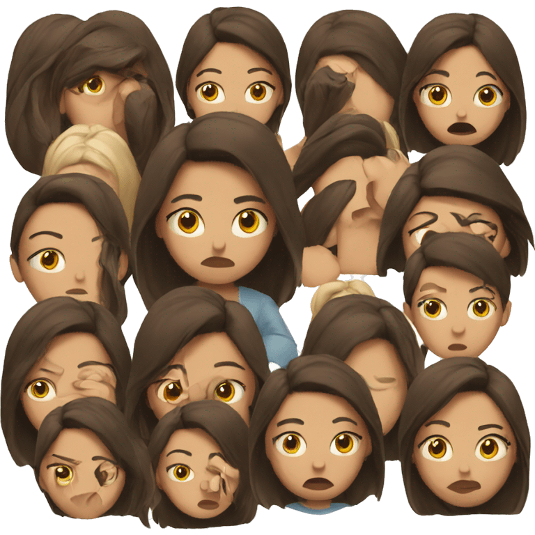 Annoyed brunette  emoji