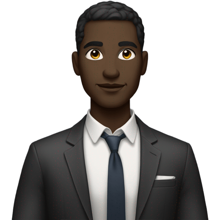 stylish dark-skinned male portrait emoji