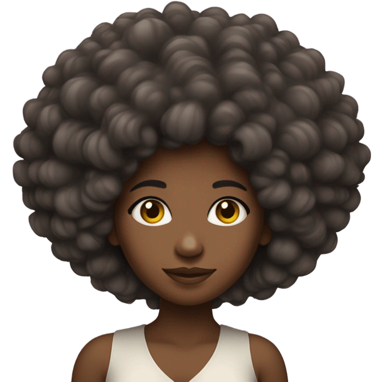 Senegalese girl with afro emoji