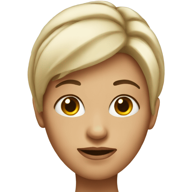 woman with a huge head emoji