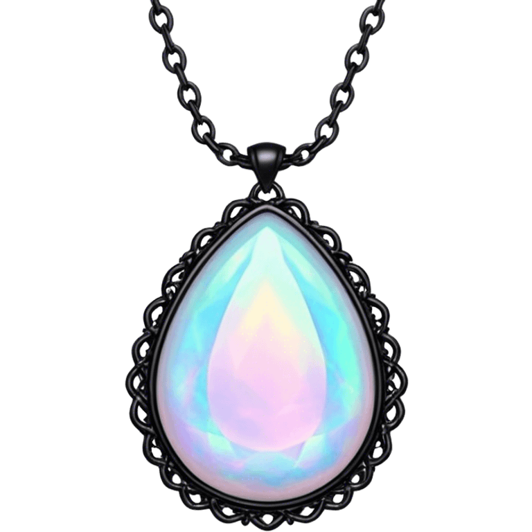 goth opal necklace  emoji