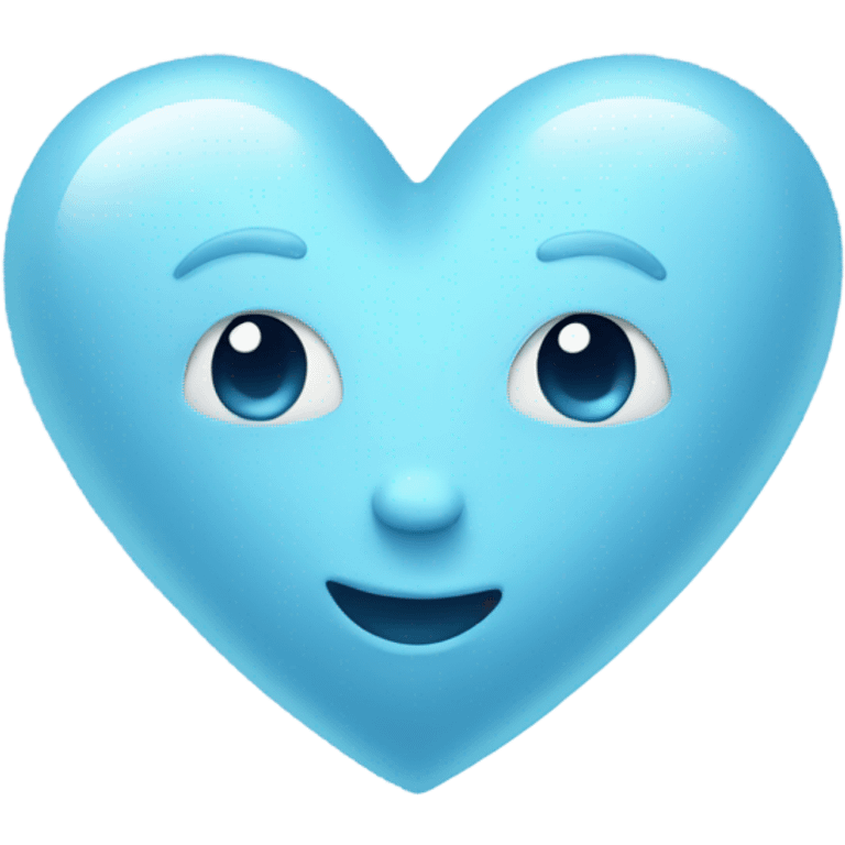 Pastel blue heart emoji