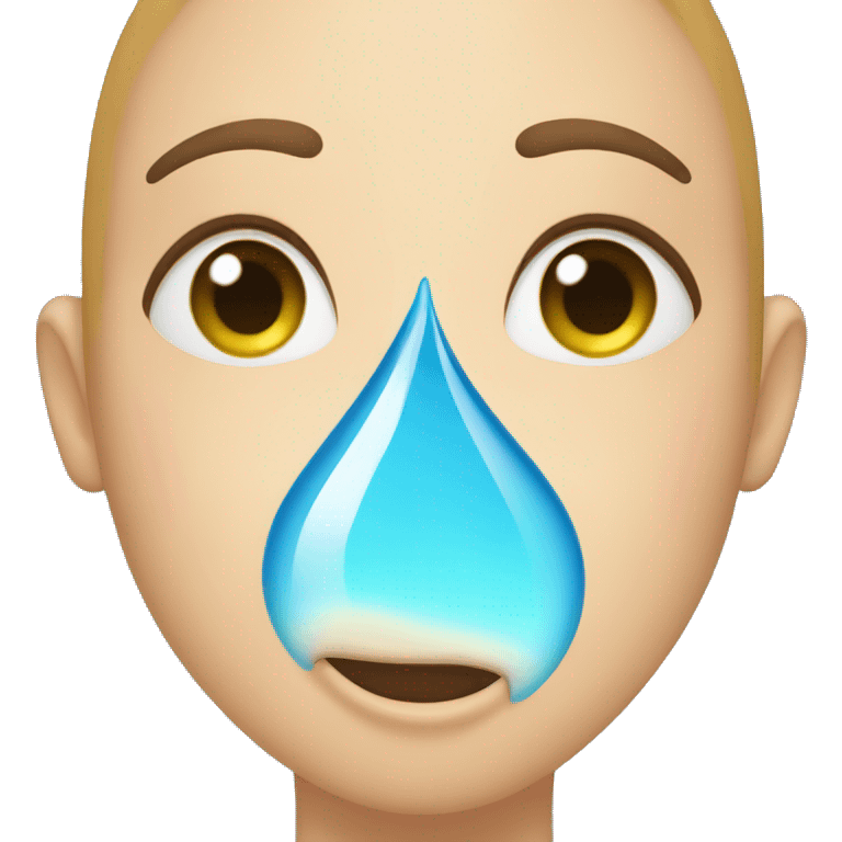 water droplet on face emoji