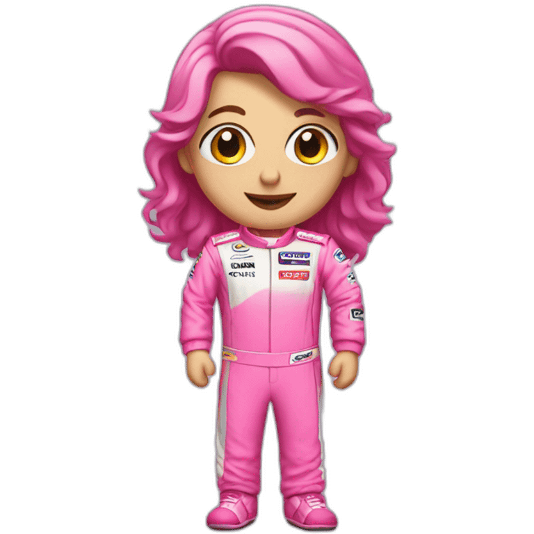 Pink formula one emoji