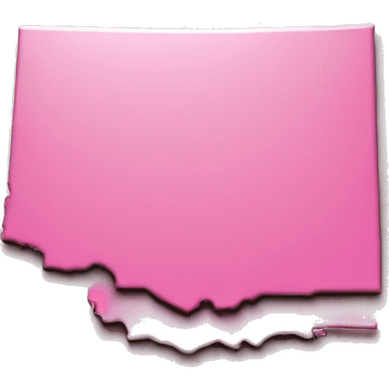 Pink state of Oklahoma shape emoji