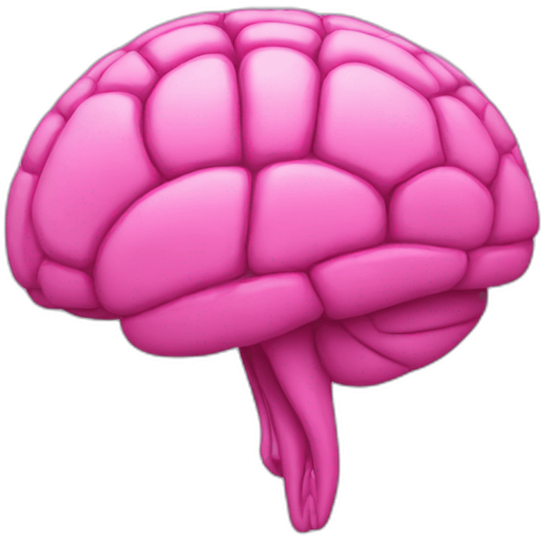 Cerebro color rosa emoji