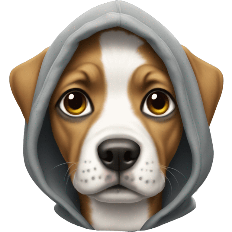 Dog with a hoodie emoji