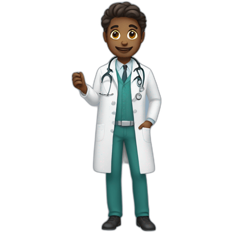 White doctor with magic wand emoji