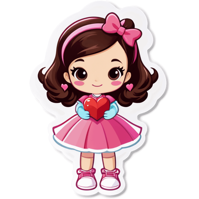 Valentine’s Day sparkle person named Janet  emoji